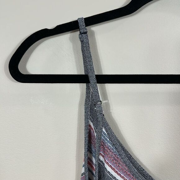 BCBGmaxazria Spaghetti Strap Dayln Stripe Jacquard Maxi Slit Dress Women Medium - Picture 4 of 10